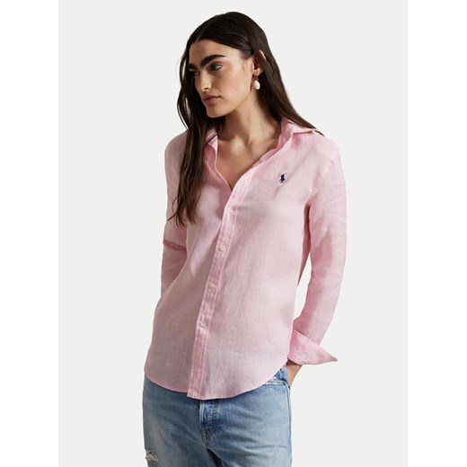 Polo Ralph Lauren Koszula 211970730014 Różowy Classic Fit ze sklepu MODIVO w kategorii Koszule damskie - zdjęcie 182753279