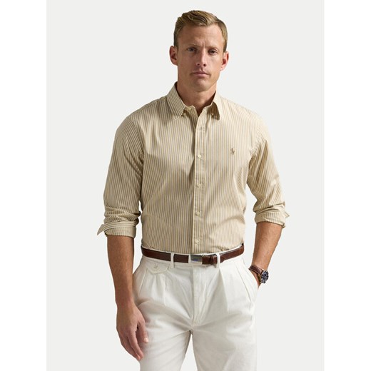 Polo Ralph Lauren Koszula 710929346014 Beżowy Custom Fit ze sklepu MODIVO w kategorii Koszule męskie - zdjęcie 182753317