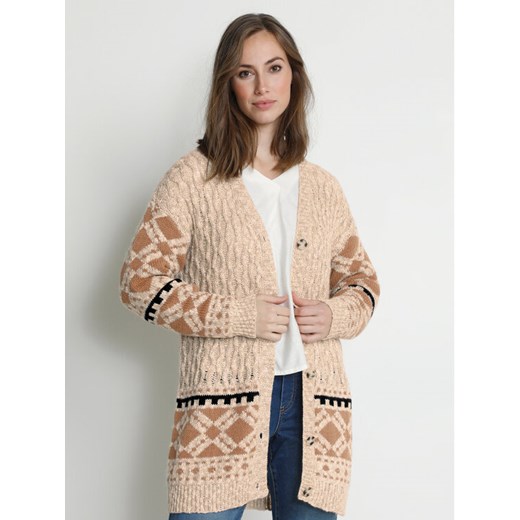 Cream Kardigan Vemla 10610134 Beżowy Regular Fit ze sklepu MODIVO w kategorii Swetry damskie - zdjęcie 182753379