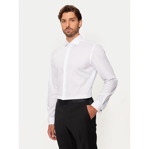 Boss Koszula H-Hank 50519935 Biały Slim Fit ze sklepu MODIVO w kategorii Koszule męskie - zdjęcie 182753389