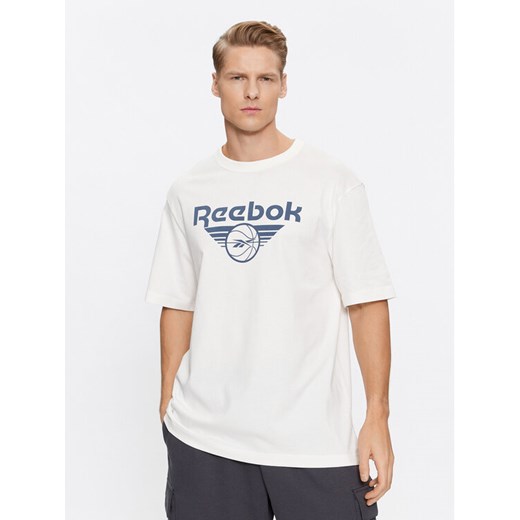 Reebok T-Shirt Basketball IL4435 Biały Regular Fit ze sklepu MODIVO w kategorii T-shirty męskie - zdjęcie 182753488