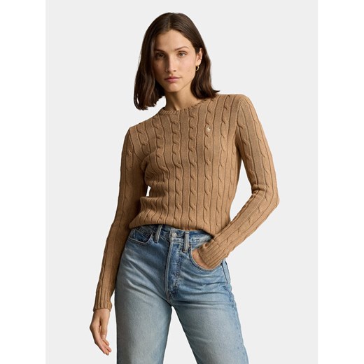 Polo Ralph Lauren Sweter Julianna 211943903002 Brązowy Regular Fit ze sklepu MODIVO w kategorii Swetry damskie - zdjęcie 182753505