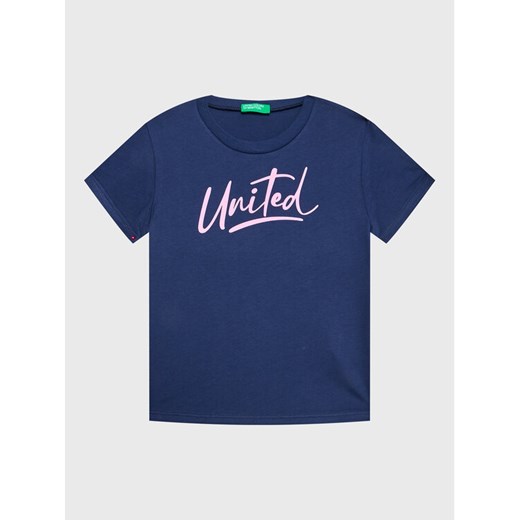 United Colors Of Benetton T-Shirt 3096C10C8 Granatowy Regular Fit ze sklepu MODIVO w kategorii T-shirty chłopięce - zdjęcie 182753568