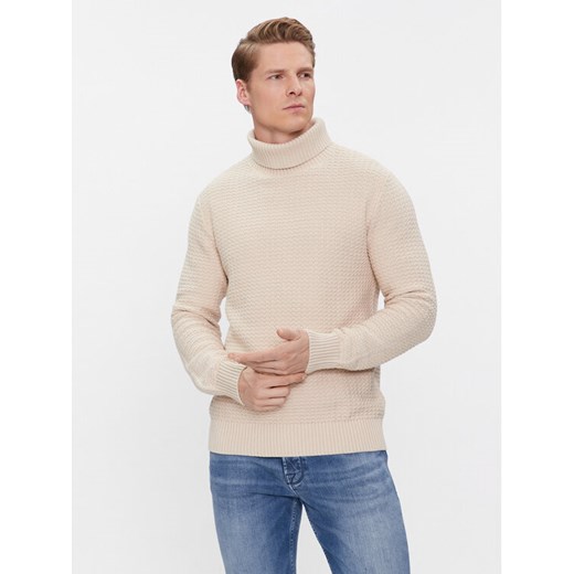 Selected Homme Golf 16091739 Beżowy Regular Fit ze sklepu MODIVO w kategorii Swetry męskie - zdjęcie 182753699