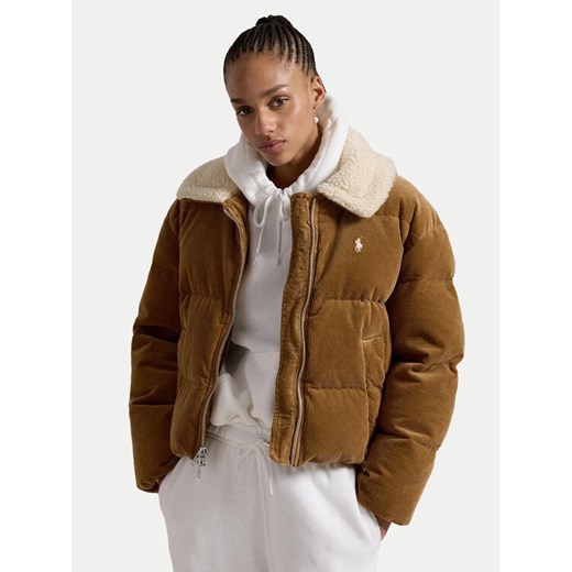 Polo Ralph Lauren Kurtka puchowa 211947668001 Beżowy Relaxed Fit ze sklepu MODIVO w kategorii Kurtki damskie - zdjęcie 182753785