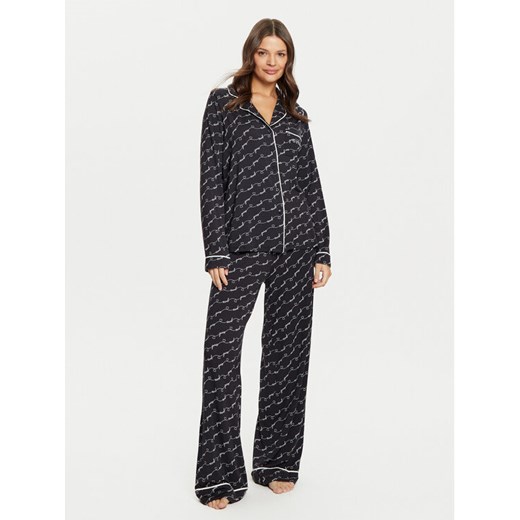 Guess Piżama O5RX08 KCIN2 Czarny Regular Fit ze sklepu MODIVO w kategorii Piżamy damskie - zdjęcie 182753809