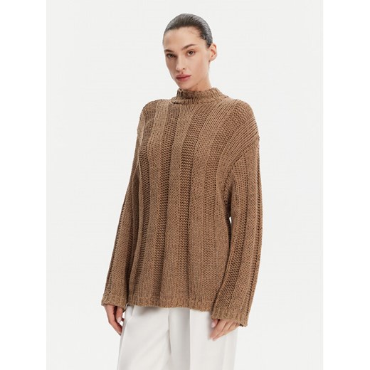 Tommy Hilfiger Sweter WW0WW44486 Brązowy Relaxed Fit ze sklepu MODIVO w kategorii Swetry damskie - zdjęcie 182753855