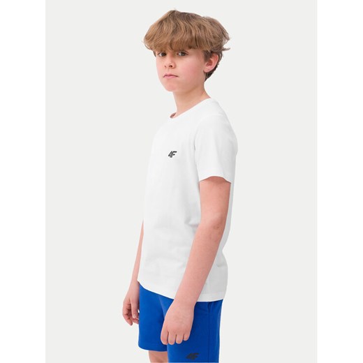4F T-Shirt 4FJWSS24TTSHM1116 Biały Regular Fit ze sklepu MODIVO w kategorii T-shirty chłopięce - zdjęcie 182753878