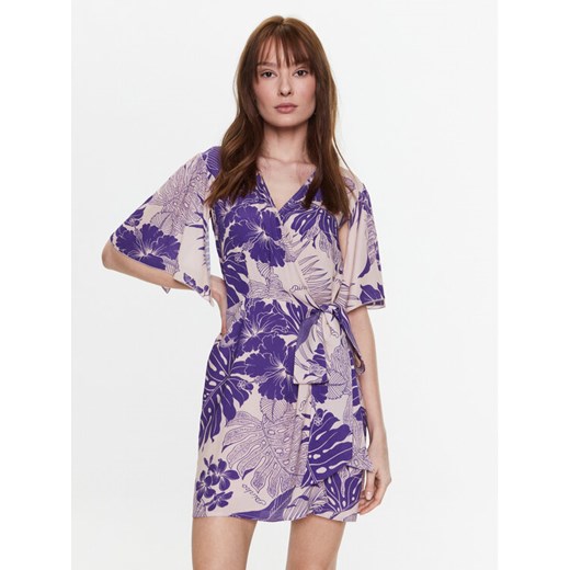 Pinko Sukienka letnia 100994 A0RL Fioletowy Regular Fit ze sklepu MODIVO w kategorii Sukienki - zdjęcie 182753986