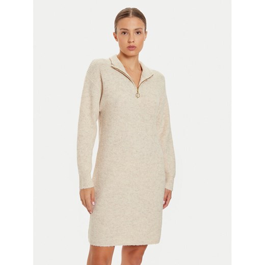 ONLY Sukienka dzianinowa Tokyo 15335831 Beżowy Relaxed Fit ze sklepu MODIVO w kategorii Sukienki - zdjęcie 182754009