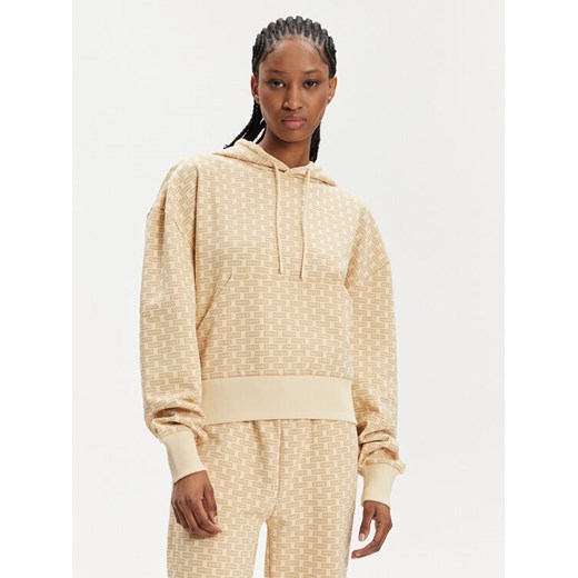 Hugo Bluza 50511572 Beżowy Relaxed Fit ze sklepu MODIVO w kategorii Bluzy damskie - zdjęcie 182754018