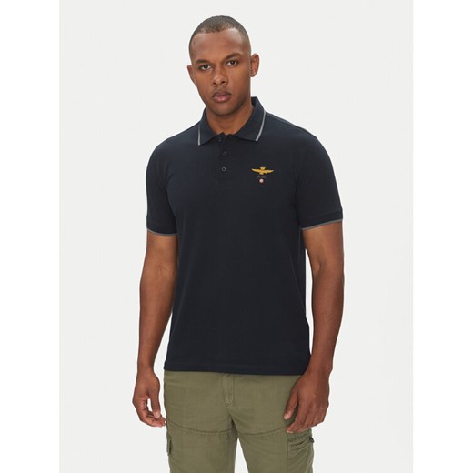 Aeronautica Militare Polo 251PO1308P82 Granatowy Regular Fit ze sklepu MODIVO w kategorii T-shirty męskie - zdjęcie 182754087