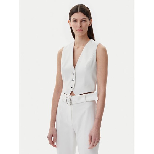 HUGO Kamizelka 50537760 Biały Slim Fit ze sklepu MODIVO w kategorii Kamizelki damskie - zdjęcie 182754099