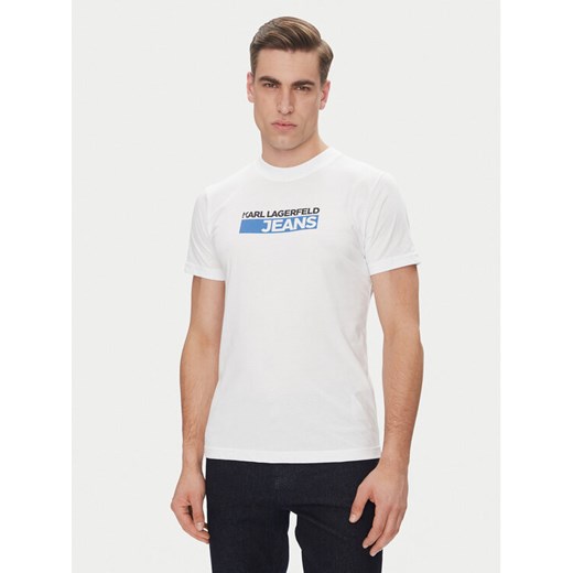 KARL LAGERFELD T-Shirt A2M17074 Biały Regular Fit ze sklepu MODIVO w kategorii T-shirty męskie - zdjęcie 182754176
