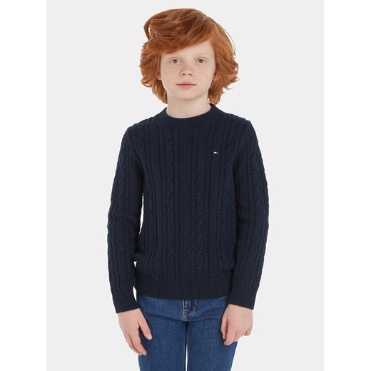 Tommy Hilfiger Sweter KB0KB08512 Granatowy Regular Fit ze sklepu MODIVO w kategorii Swetry chłopięce - zdjęcie 182754208