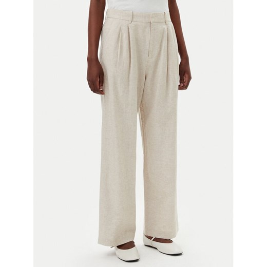 Gap Spodnie materiałowe 713998-03 Beżowy Wide Leg ze sklepu MODIVO w kategorii Spodnie damskie - zdjęcie 182754316