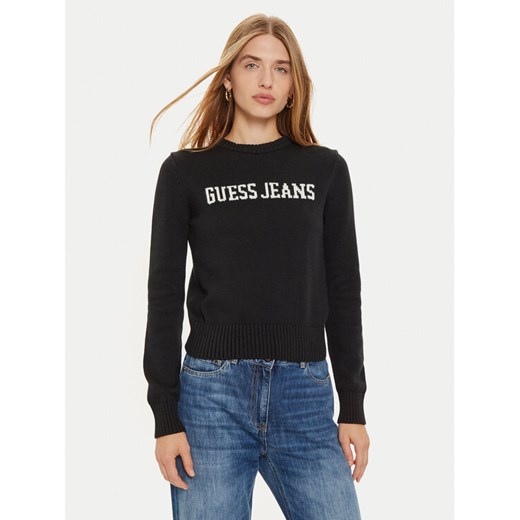 Guess Jeans Sweter W4BR10 Z3HM1 Czarny Regular Fit ze sklepu MODIVO w kategorii Swetry damskie - zdjęcie 182754327