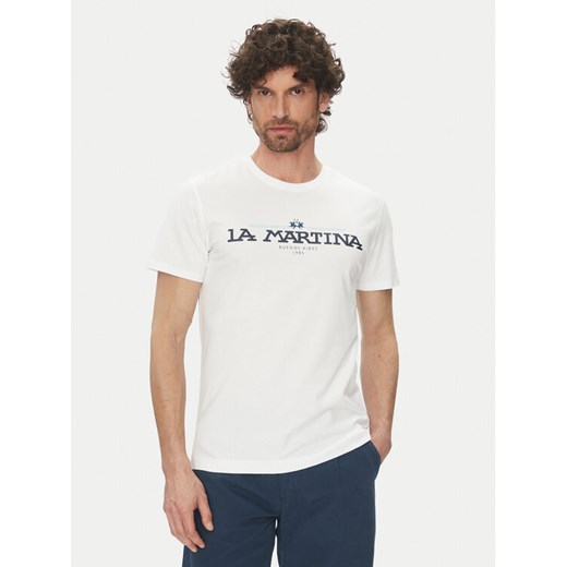 La Martina T-Shirt Aguer MAR304 JS206 Biały Regular Fit ze sklepu MODIVO w kategorii T-shirty męskie - zdjęcie 182754347