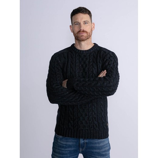 Petrol Industries Sweter M-3030-KWR247 Granatowy Regular Fit ze sklepu MODIVO w kategorii Swetry męskie - zdjęcie 182754355