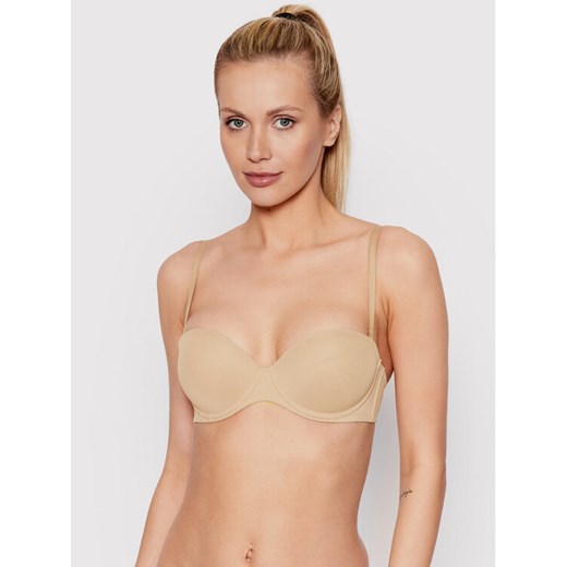 Calvin Klein Underwear Biustonosz push-up 0000F2660E Beżowy ze sklepu MODIVO w kategorii Biustonosze - zdjęcie 182754365
