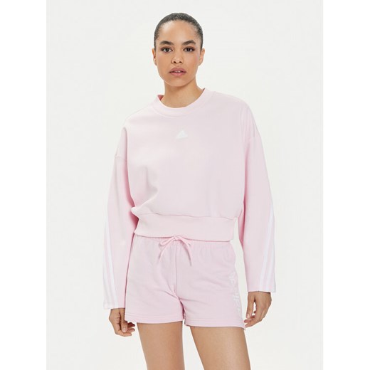 adidas Bluza Future Icons 3-Stripes IS3881 Różowy Loose Fit ze sklepu MODIVO w kategorii Bluzy damskie - zdjęcie 182754376