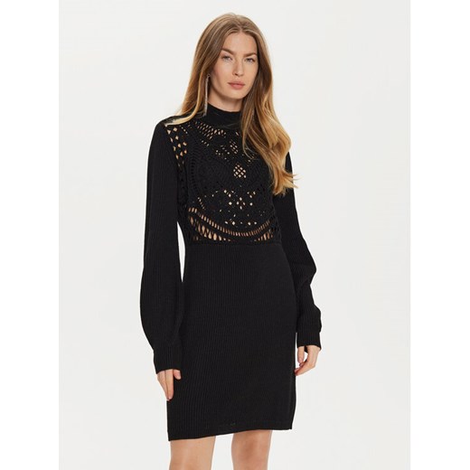 TWINSET Sukienka dzianinowa 242TP3470 Czarny Regular Fit ze sklepu MODIVO w kategorii Sukienki - zdjęcie 182754415