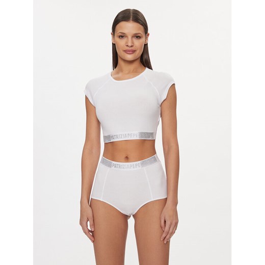 Patrizia Pepe Bluzka 8I0153/J167-W146 Biały Slim Fit Patrizia Pepe III MODIVO