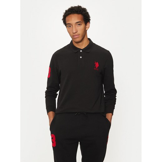U.S. Polo Assn. Polo MUP1935 Czarny Regular Fit ze sklepu MODIVO w kategorii T-shirty męskie - zdjęcie 182754419