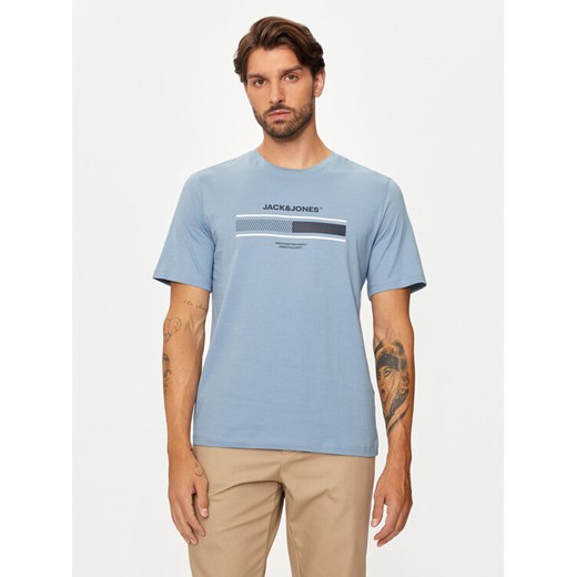 Jack&Jones T-Shirt South 12256784 Niebieski Standard Fit ze sklepu MODIVO w kategorii T-shirty męskie - zdjęcie 182754699