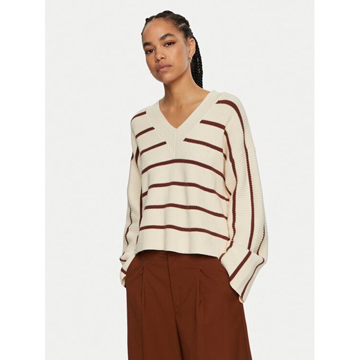 Gestuz Sweter Seba 10909268 Beżowy Loose Fit ze sklepu MODIVO w kategorii Swetry damskie - zdjęcie 182754736