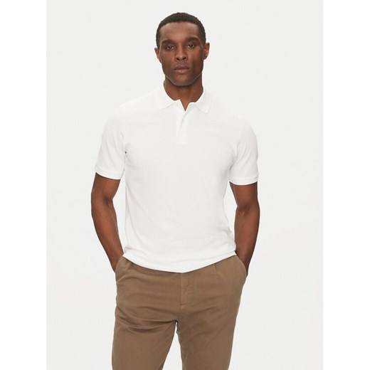 Selected Homme Polo 16095851 Biały Slim Fit ze sklepu MODIVO w kategorii T-shirty męskie - zdjęcie 182754777
