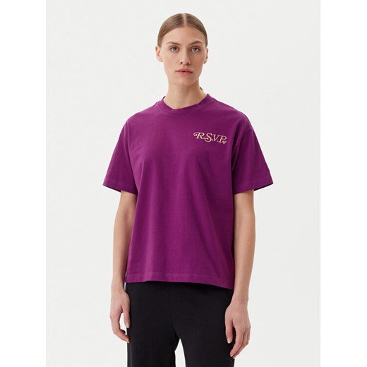 Fila T-Shirt Leffinge FAW1029 Fioletowy Loose Fit ze sklepu MODIVO w kategorii Bluzki damskie - zdjęcie 182754789