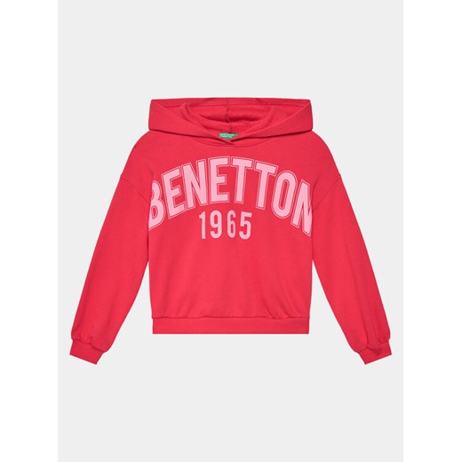 United Colors Of Benetton Bluza 3J68C203I Różowy Relaxed Fit ze sklepu MODIVO w kategorii Bluzy dziewczęce - zdjęcie 182754835