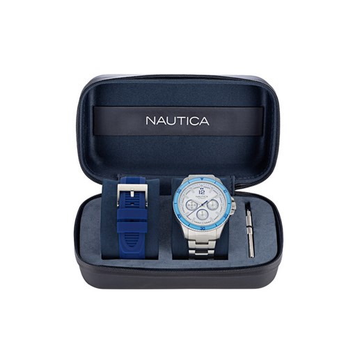 Nautica Zegarek NAPWRS405 Srebrny ze sklepu MODIVO w kategorii Zegarki - zdjęcie 182754879