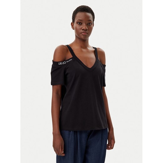 Liu Jo Sport T-Shirt TA5271 JS003 Czarny Regular Fit ze sklepu MODIVO w kategorii Bluzki damskie - zdjęcie 182754986