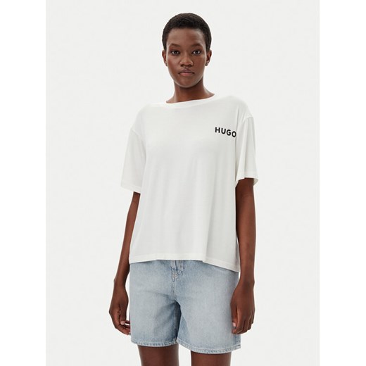 HUGO T-Shirt Unite 50490707 Biały Relaxed Fit ze sklepu MODIVO w kategorii Bluzki damskie - zdjęcie 182754997
