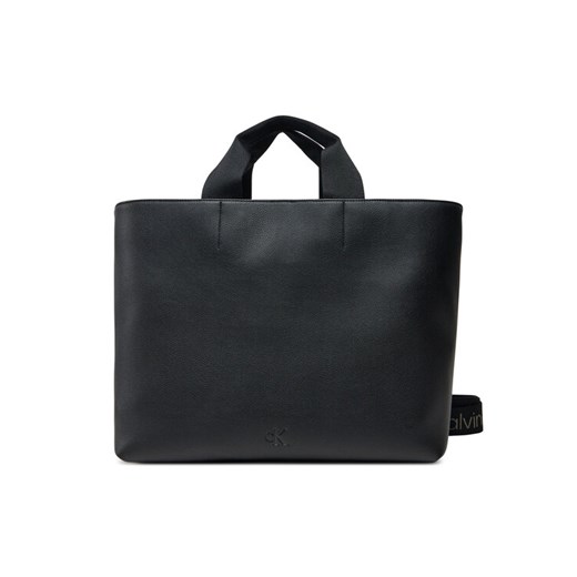 Calvin Klein Jeans Torebka Ultralight Tote Pu LV04K3132G Czarny ze sklepu MODIVO w kategorii Torby Shopper bag - zdjęcie 182755085