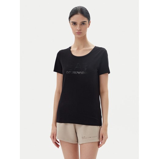 EA7 Emporio Armani T-Shirt 7W000094 AF10373 UC001 Czarny Slim Fit ze sklepu MODIVO w kategorii Bluzki damskie - zdjęcie 182755115
