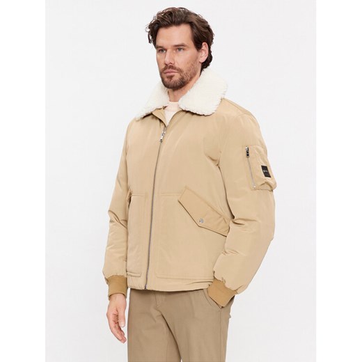 Boss Kurtka przejściowa Calliano 50498199 Beżowy Regular Fit ze sklepu MODIVO w kategorii Kurtki męskie - zdjęcie 182755125