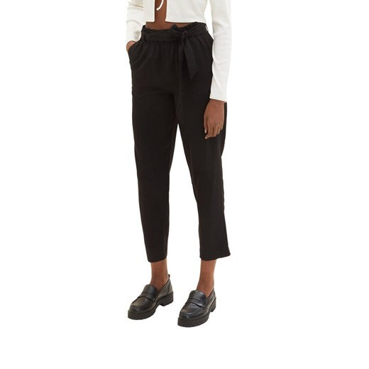 Tom Tailor Denim Spodnie materiałowe 1035436 Czarny ze sklepu MODIVO w kategorii Spodnie damskie - zdjęcie 182755179