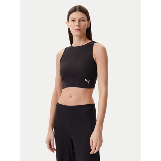 Puma Top Ess 629765 Czarny Slim Fit ze sklepu MODIVO w kategorii Bluzki damskie - zdjęcie 182755185