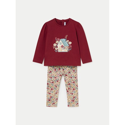 Mayoral Komplet bluzka i legginsy 2714 Czerwony Regular Fit ze sklepu MODIVO w kategorii Komplety niemowlęce - zdjęcie 182755219