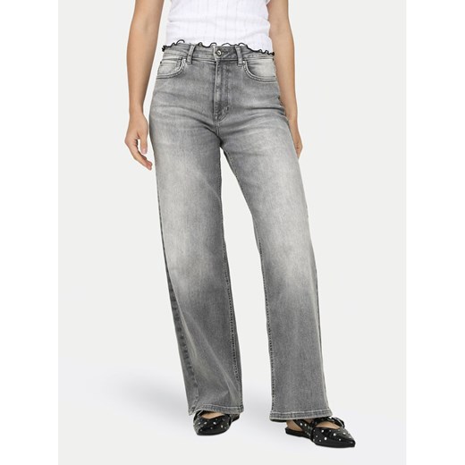 ONLY Jeansy Madison 15299800 Szary Wide Leg ze sklepu MODIVO w kategorii Jeansy damskie - zdjęcie 182755245