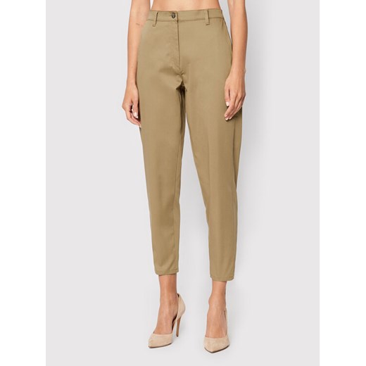 Karen by Simonsen Spodnie materiałowe Dafina 10103971 Brązowy Regular Fit ze sklepu MODIVO w kategorii Spodnie damskie - zdjęcie 182755249