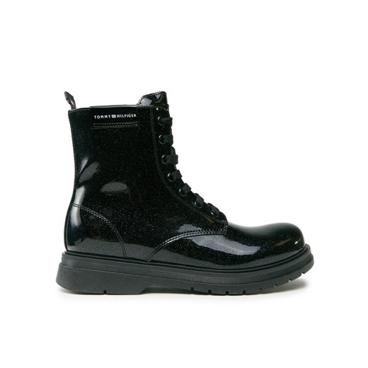 Tommy Hilfiger Trapery T4A5-33032-1237 S Czarny ze sklepu MODIVO w kategorii Buty zimowe dziecięce - zdjęcie 182755259