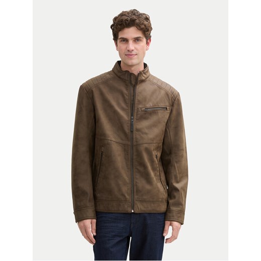 Tom Tailor Kurtka z imitacji skóry 1044633 Brązowy Regular Fit ze sklepu MODIVO w kategorii Kurtki męskie - zdjęcie 182755277