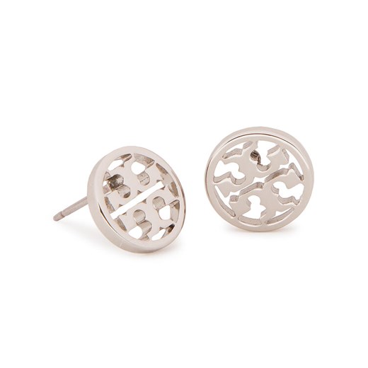 Tory Burch Kolczyki Logo Circle Stud Earring 11165518 Srebrny ze sklepu MODIVO w kategorii Kolczyki - zdjęcie 182755285