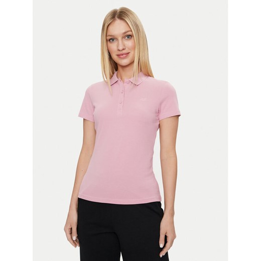 4F Polo 4FWSS24TPTSF132 Różowy Slim Fit ze sklepu MODIVO w kategorii Bluzki damskie - zdjęcie 182755315