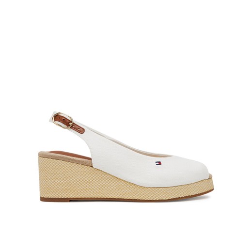 Tommy Hilfiger Espadryle Flag Mid Wedge Espad Slingback FW0FW08595 Biały ze sklepu MODIVO w kategorii Espadryle damskie - zdjęcie 182755356