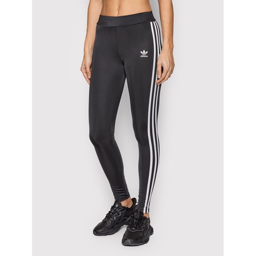 adidas Legginsy adicolor Classics HF7536 Czarny Slim Fit ze sklepu MODIVO w kategorii Spodnie damskie - zdjęcie 182755425